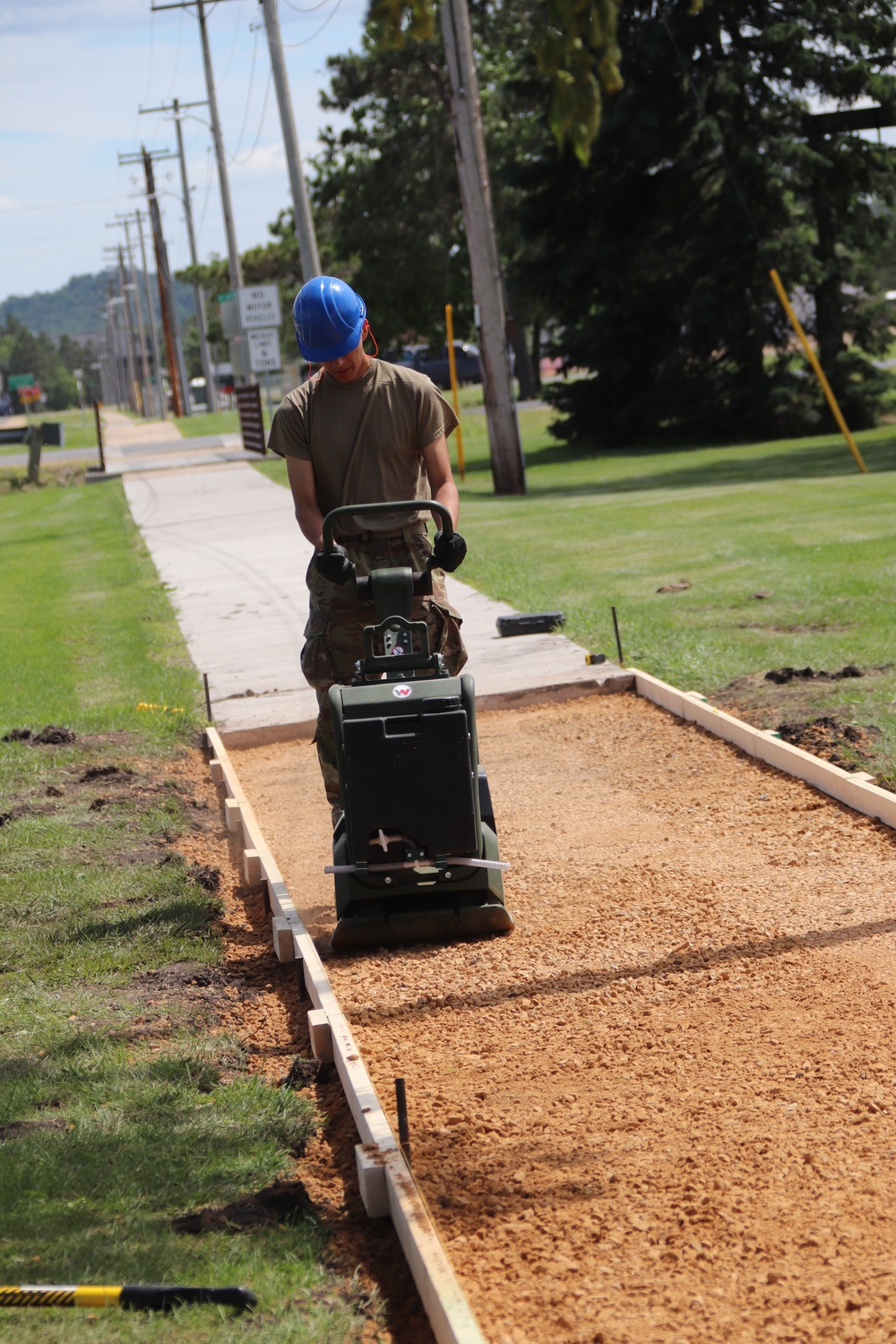 Wisconsin National Guard’s 824th Engineers complete sidewalk troop project during 2024 Fort McCoy training