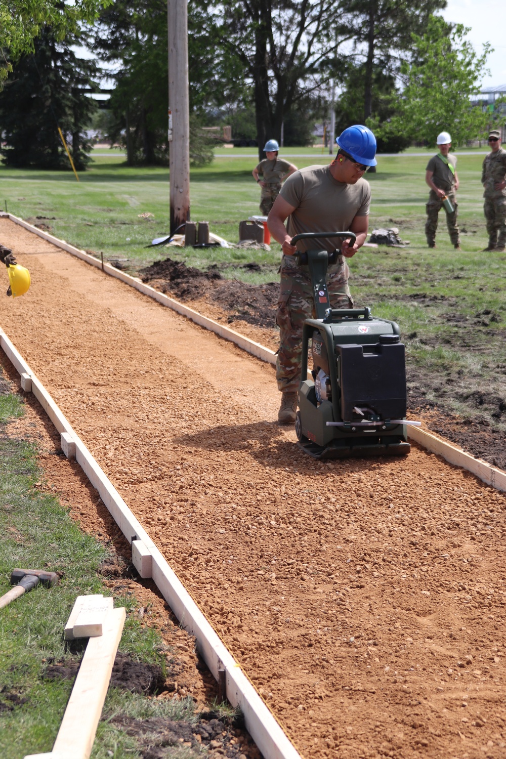 Wisconsin National Guard’s 824th Engineers complete sidewalk troop project during 2024 Fort McCoy training