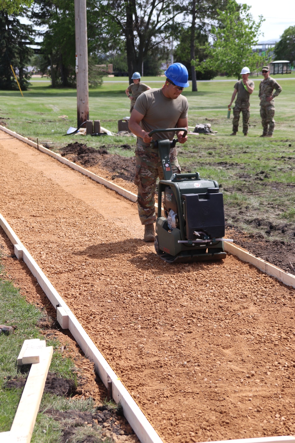 Wisconsin National Guard’s 824th Engineers complete sidewalk troop project during 2024 Fort McCoy training