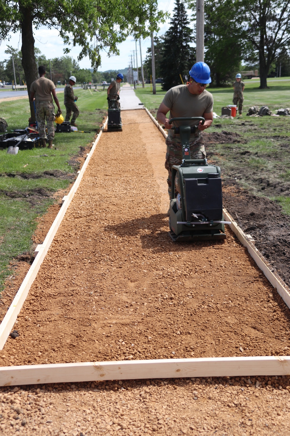 Wisconsin National Guard’s 824th Engineers complete sidewalk troop project during 2024 Fort McCoy training