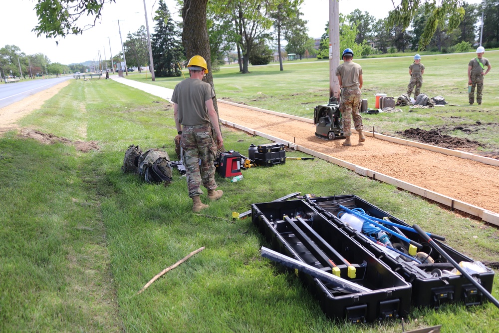 Wisconsin National Guard’s 824th Engineers complete sidewalk troop project during 2024 Fort McCoy training