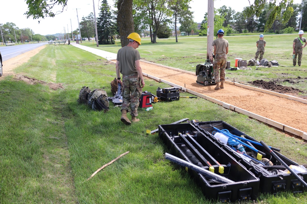 Wisconsin National Guard’s 824th Engineers complete sidewalk troop project during 2024 Fort McCoy training