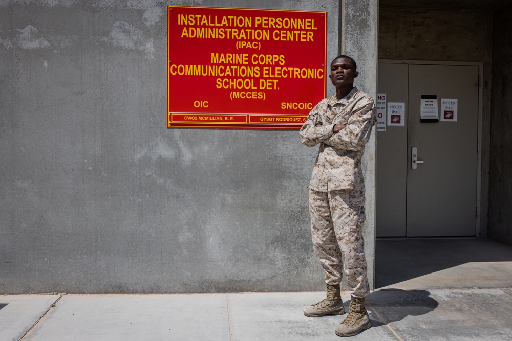 Lance Cpl. Azaar Elliott is highlighted for outstanding performance of duties
