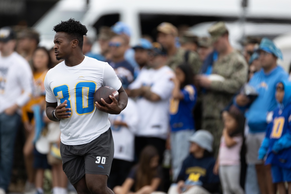 The LA Chargers visit Camp Pendleton