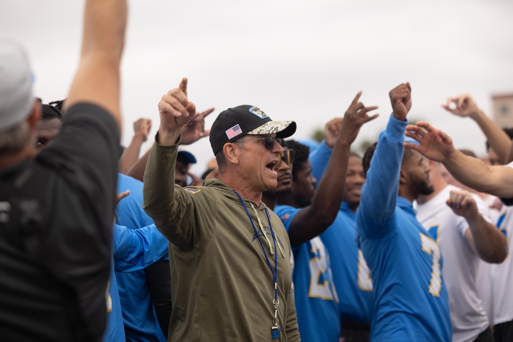 The LA Chargers visit Camp Pendleton