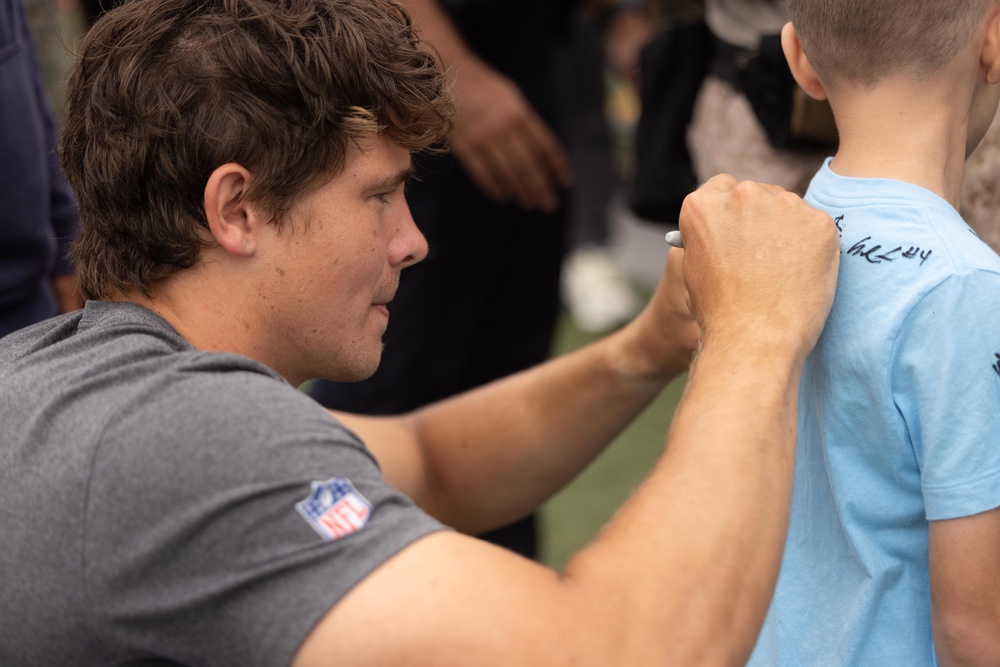 The LA Chargers visit Camp Pendleton