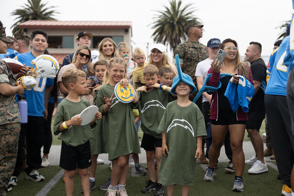 The LA Chargers visit Camp Pendleton