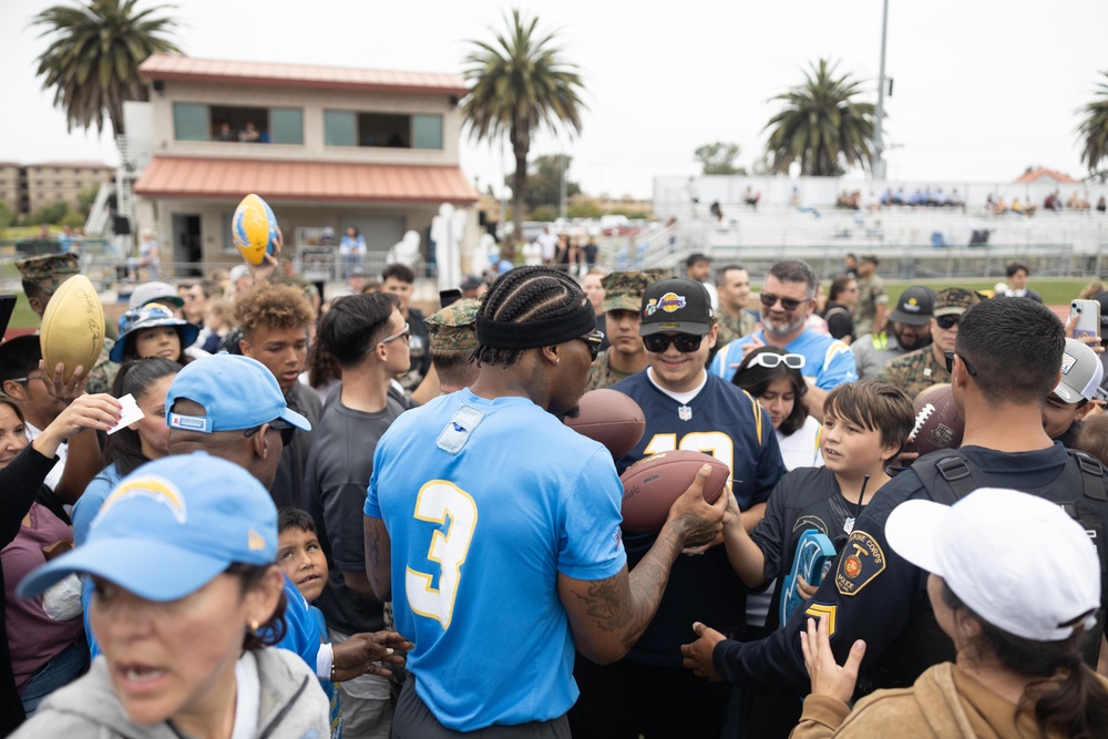 The LA Chargers visit Camp Pendleton