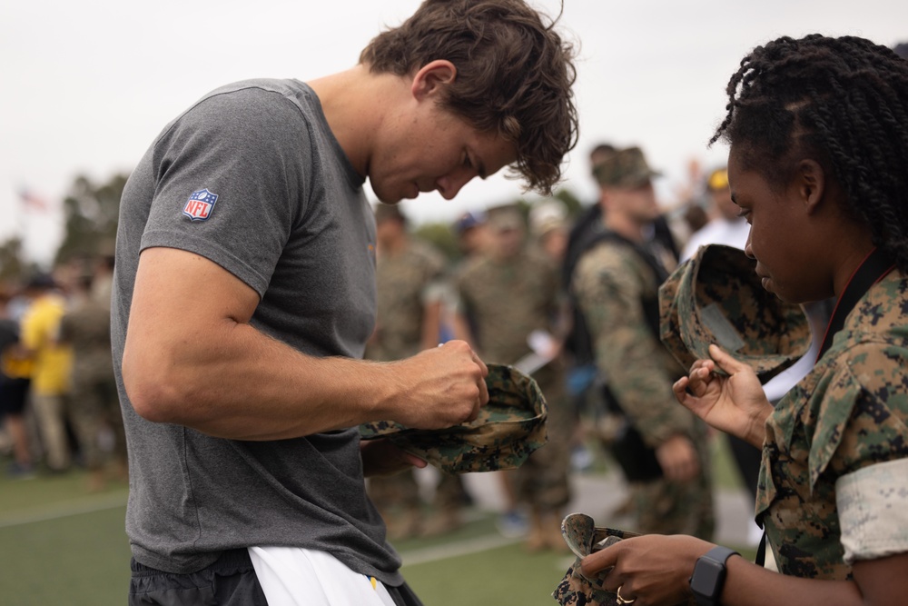 The LA Chargers visit Camp Pendleton