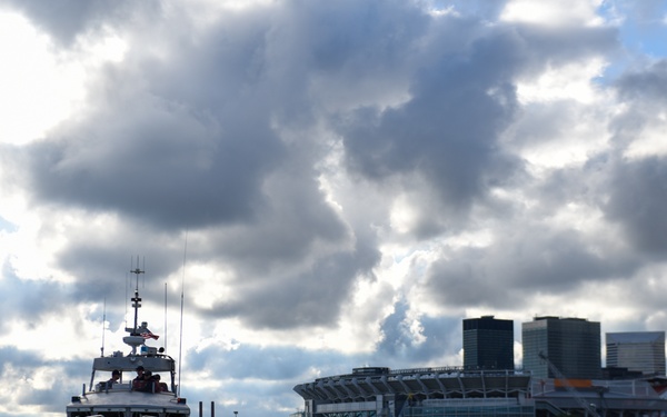 Coast Guardsmen transit final 47-foot Motor Lifeboats out of the Great Lakes