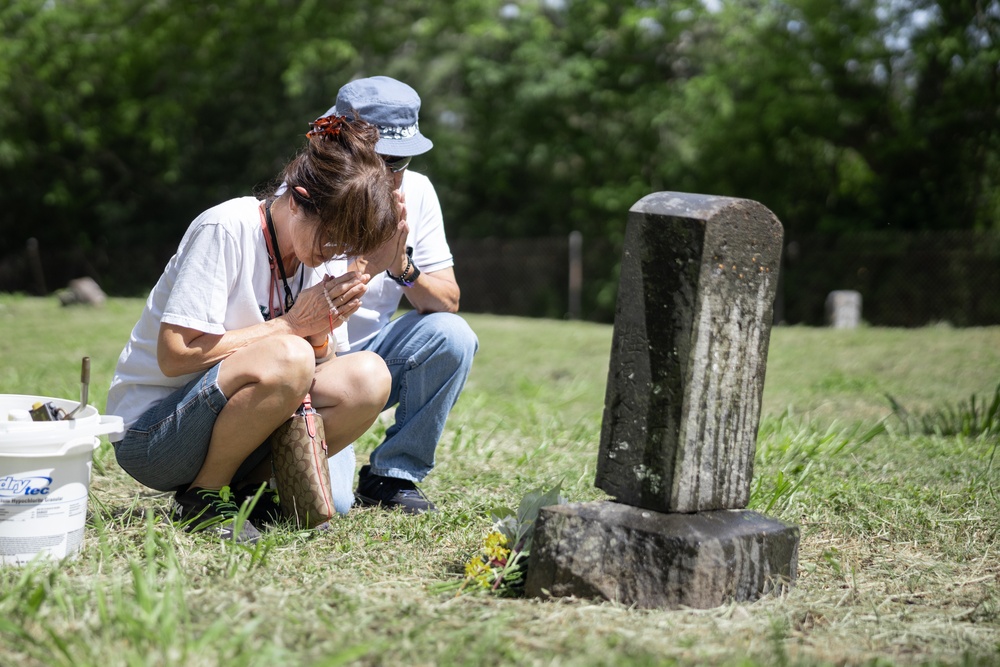 A Buddhist Memorial Service is Conducted at Bellows Japanese Cemetery