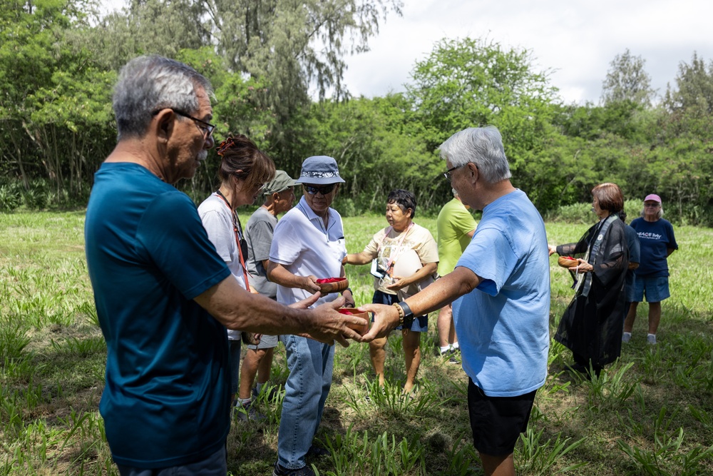 A Buddhist Memorial Service is Conducted at Bellows Japanese Cemetery