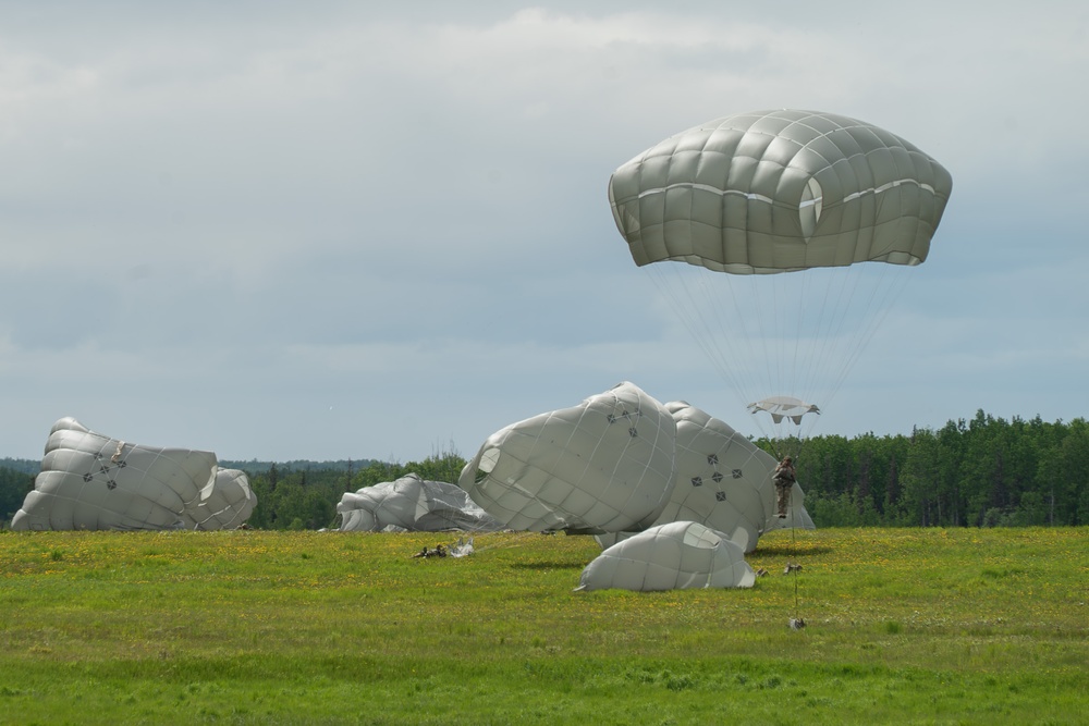 Paratroopers conduct Airborne operations during RED FLAG-Alaska 24-2