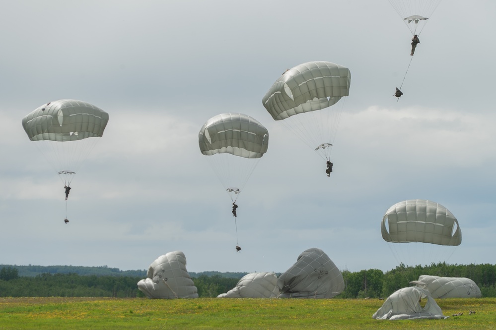 Paratroopers conduct Airborne operations during RED FLAG-Alaska 24-2