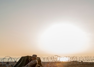 U.S. Marines hunker down during Resolute Sentinel 24