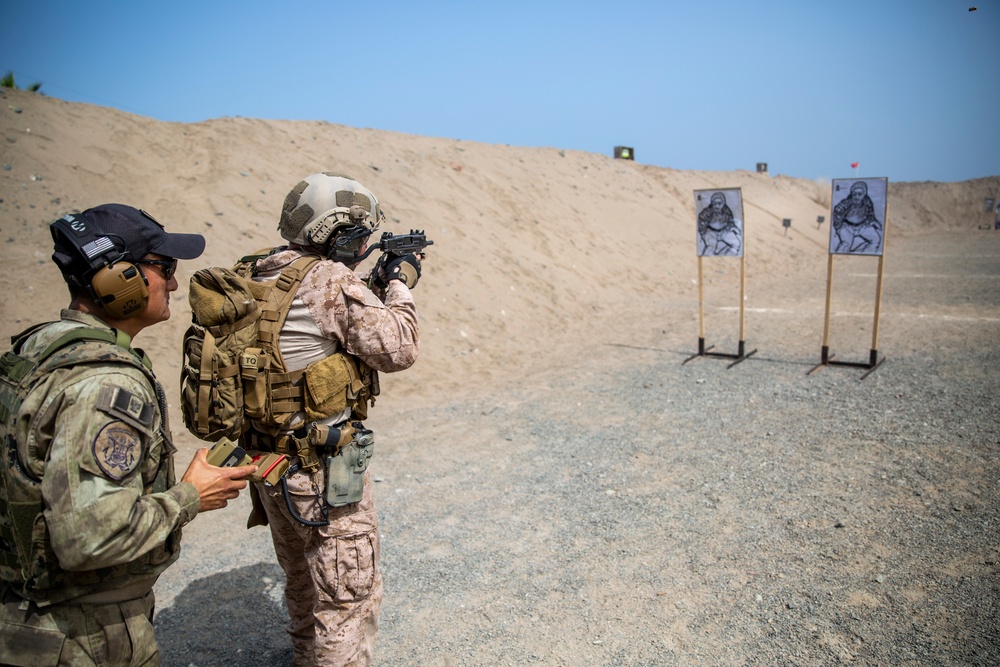 U.S. Marines train using Peruvian Uzi submachine gun during Resolute Sentinel 24