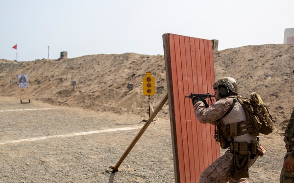 U.S. Marines train using Peruvian Uzi submachine gun during Resolute Sentinel 24