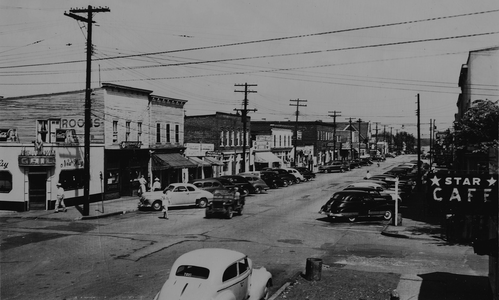 Historical photo of Potomac Ave down Town of Quantico