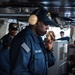 USS Ronald Reagan (CVN 76) Sailors stand watch in the pilot house during flight operations in support of Valiant Shield 2024