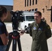 KTIV News reporter interviews 185th ARW Boom Operator, Tech. Sgt. Tyler Schiefen