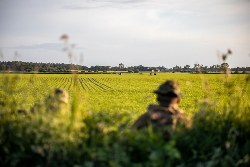 4th Recon Marines conduct force on force exercise in Sweden during BALTOPS 24