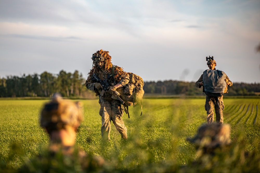 4th Recon Marines conduct force on force exercise in Sweden during BALTOPS 24