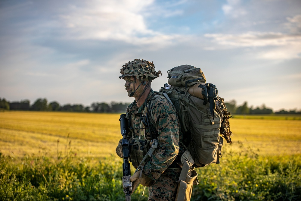 4th Recon Marines conduct force on force exercise in Sweden during BALTOPS 24