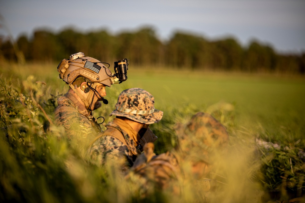 4th Recon Marines conduct force on force exercise in Sweden during BALTOPS 24