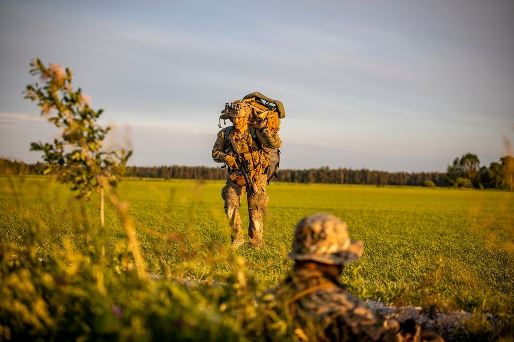 4th Recon Marines conduct force on force exercise in Sweden during BALTOPS 24