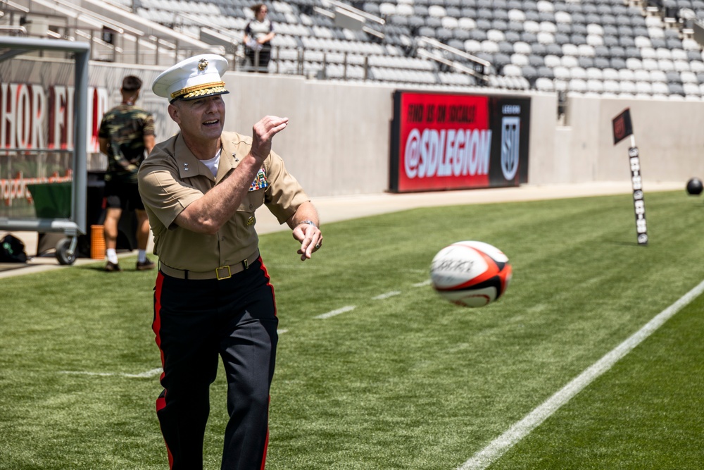 3rd MAW Commanding General attends a Major League Rugby match