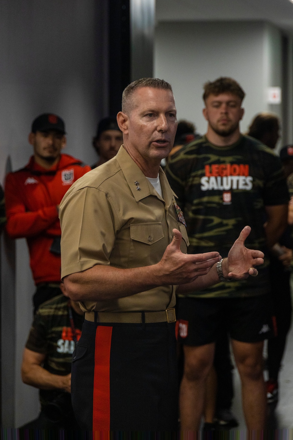 3rd MAW Commanding General attends a Major League Rugby match