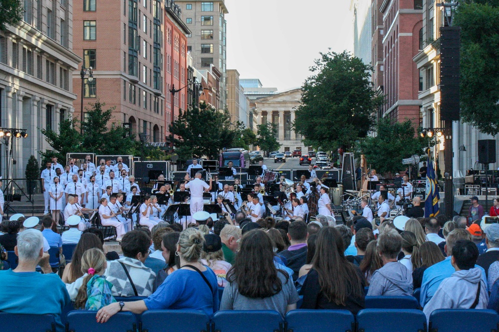 U.S. Navy Band Performs During Concert on the Avenue