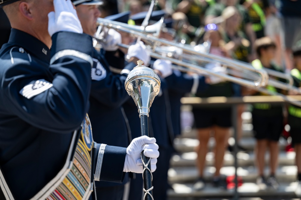 The Commander of the Slovak Air Force Maj. Gen. Róbert Tóth Participates in an Air Force Full Honors Wreath-Laying Ceremony at the Tomb of the Unknown Soldier