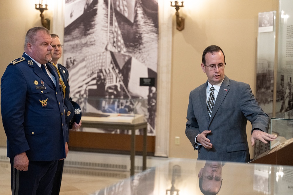 The Commander of the Slovak Air Force Maj. Gen. Róbert Tóth Participates in an Air Force Full Honors Wreath-Laying Ceremony at the Tomb of the Unknown Soldier
