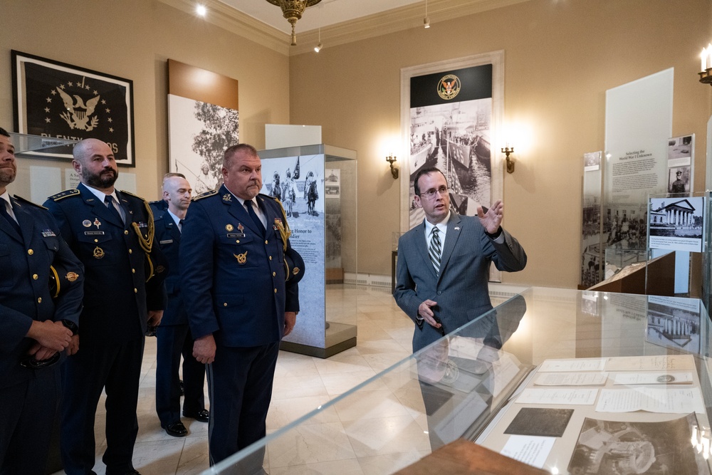 The Commander of the Slovak Air Force Maj. Gen. Róbert Tóth Participates in an Air Force Full Honors Wreath-Laying Ceremony at the Tomb of the Unknown Soldier