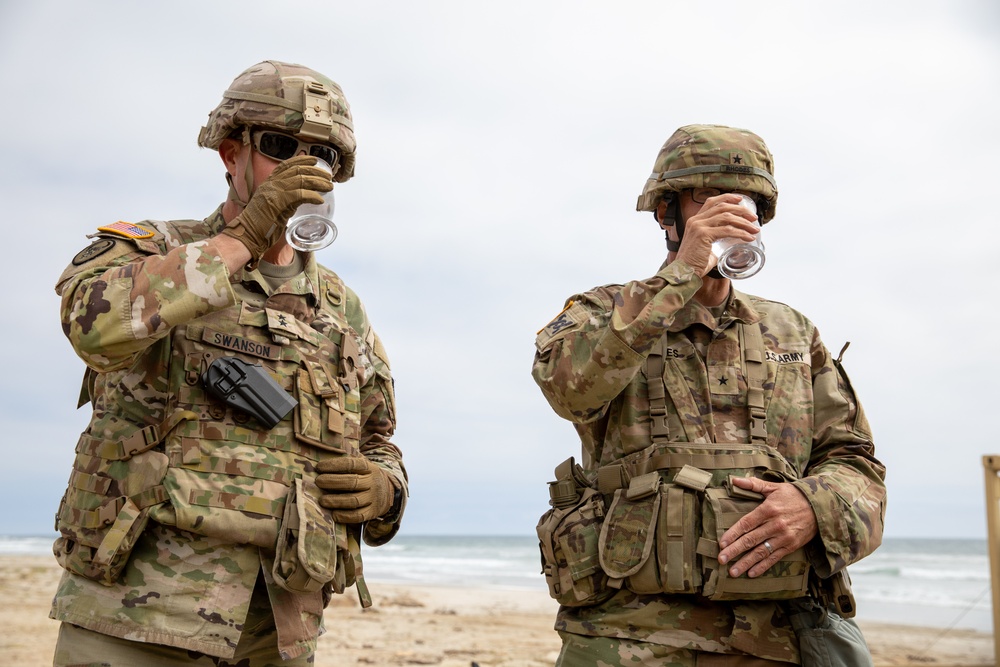 Generals Drink Purified Ocean Water