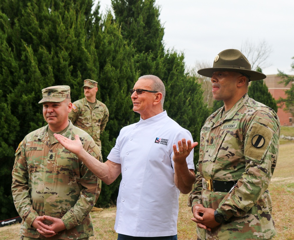 Fort Jackson hosts ribbon cutting with celebrity chef Robert Irvine for new Victory Fresh restaurant