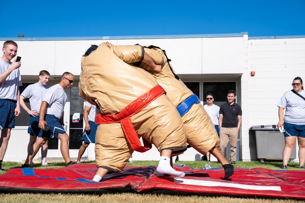 Members of the Nevada Air National Guard compete in the UNITE Event June 9, 2024 at the Nevada Air National Guard Base in Reno, Nev.