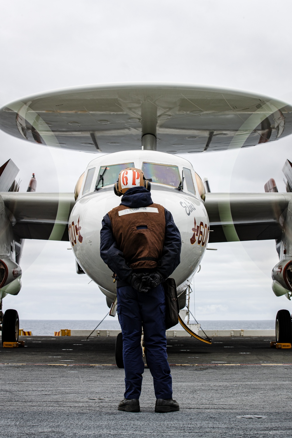 USS George Washington Sailors on the Flight Deck