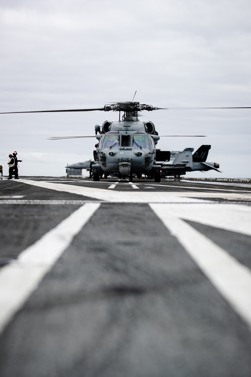 USS George Washington Sailors on the Flight Deck