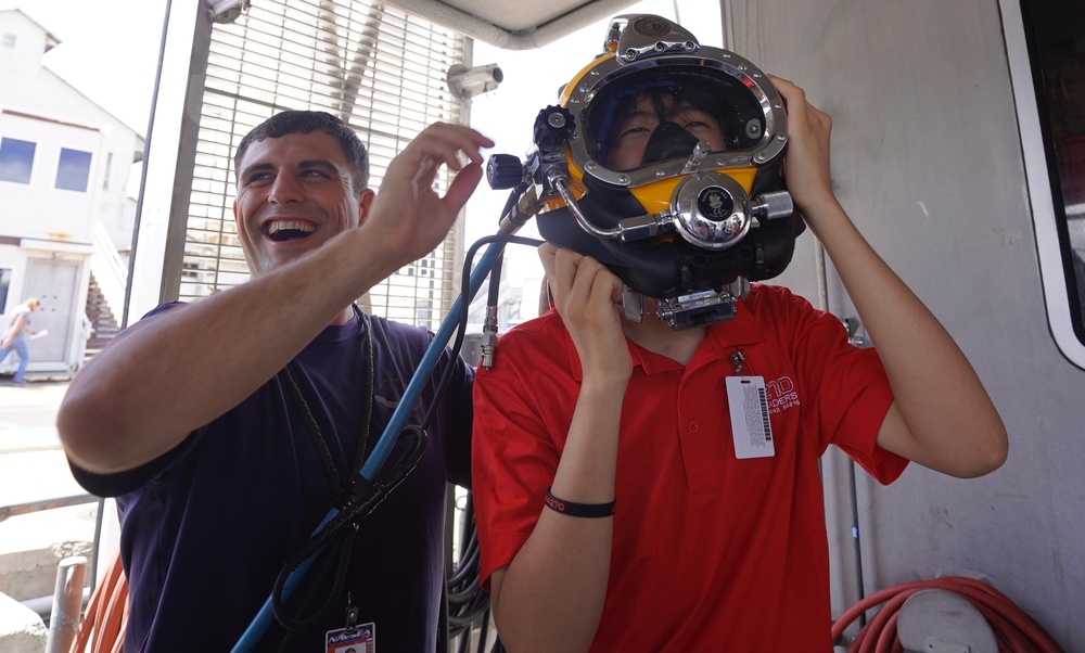 High School Robotic Teams Students Tour Pearl Harbor Shipyard