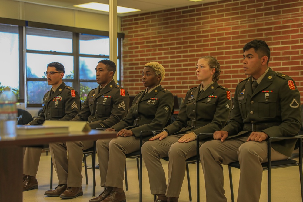 America’s First Corps Best Squad Competition board appearance