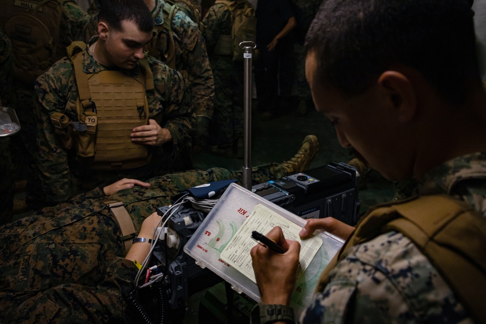 CLB-31 shock trauma platoon drills