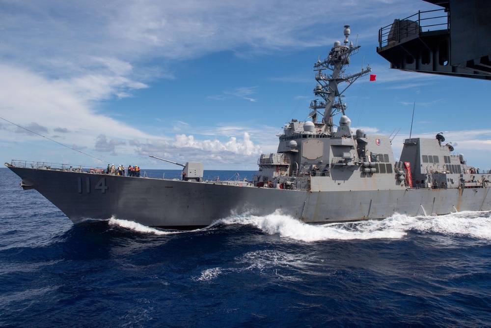 Ralph Johnson and Theodore Roosevelt Refuel at Sea