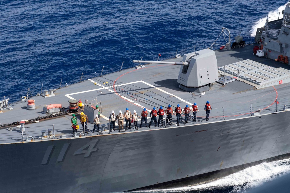 Ralph Johnson and Theodore Roosevelt Refuel at Sea