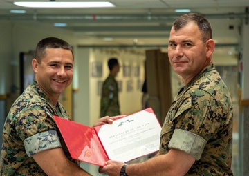 MARFORK Navy and Marine Corps Commendation Medal award ceremony