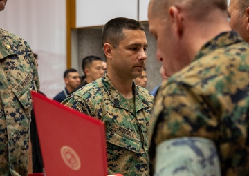 MARFORK Navy and Marine Corps Commendation Medal award ceremony