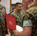 MARFORK Navy and Marine Corps Commendation Medal award ceremony