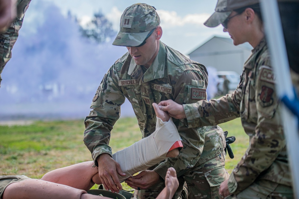 Medical Airmen train in field environment for future deployments, combat readiness