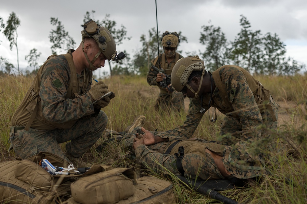 MRF-D 24.3: Marines, Sailors rehearse TCCC during Exercise Southern Jackaroo 24